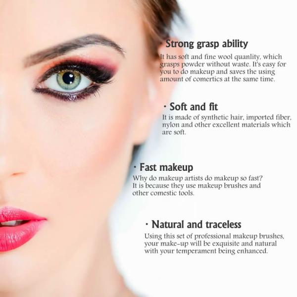 18 pcs makeup brushes high quality brushes makeup cosmetic nylon hair cosmetic brushes for face