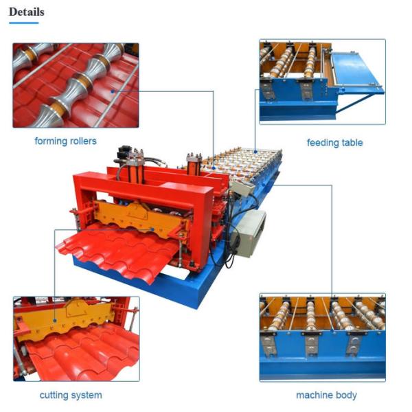 Colored steel galvanized high speed glazed tile roll forming machine factory