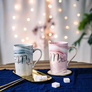 China Wedding Gifts Mr And Mrs Ceramic Cups wholesale