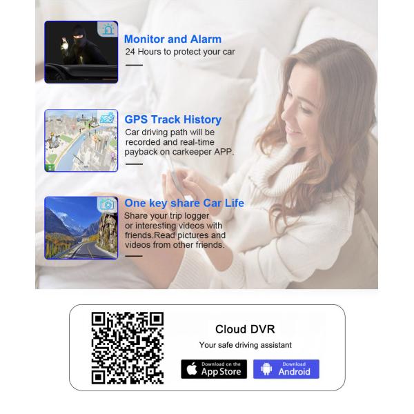 ODM FHD 4G WiFi Touch Dual Lens Video Car DVR 1080P Driving Recorder GPS Tracking