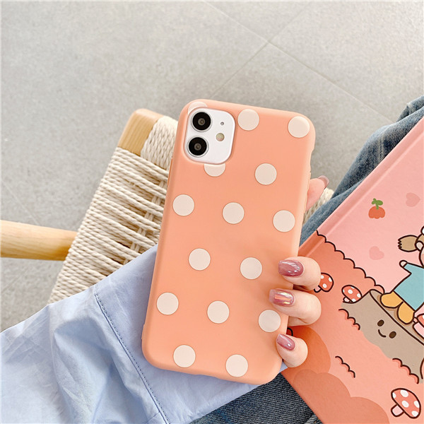 Candy TPU Dust Proof Polka Dot Phone Cases For Iphone 12