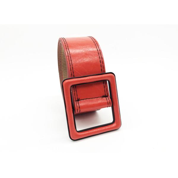 1 7/8" Wide Women's Fashion Leather Belts High Waist Rectangular Stitch - Edged