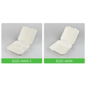 EN13432 90mm Height 1000ml Microwavable Container For Take Away