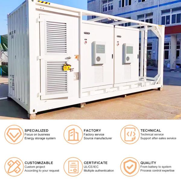 20ft Container BESS Battery 1MW Container Energy Storage System For Industrial And Commercial Applications