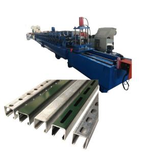 China Galvanized Steel Unistrut Channel Roll Forming Machine Z350 2.0-2.5mm P1000 on sale
