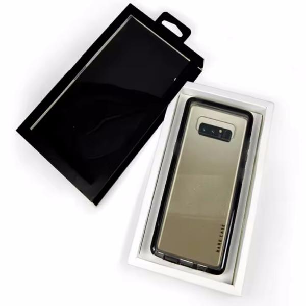 Phone Case Art Paper Sliding Drawer Phone Case Box Paper Packaging With Hanger Window