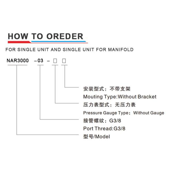 AR2000 Compressed Air Pressure Regulator Air Source Treatment Units Pneumatic Components