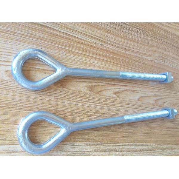 galvanized steel forged oval eye bolt for power line fittings