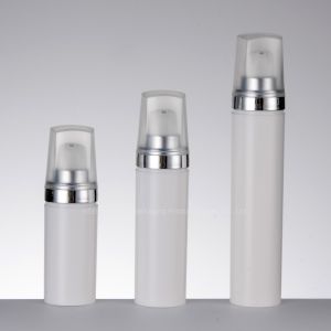 China Empty White 50ml Airless Pump Bottles Customized Logo on sale