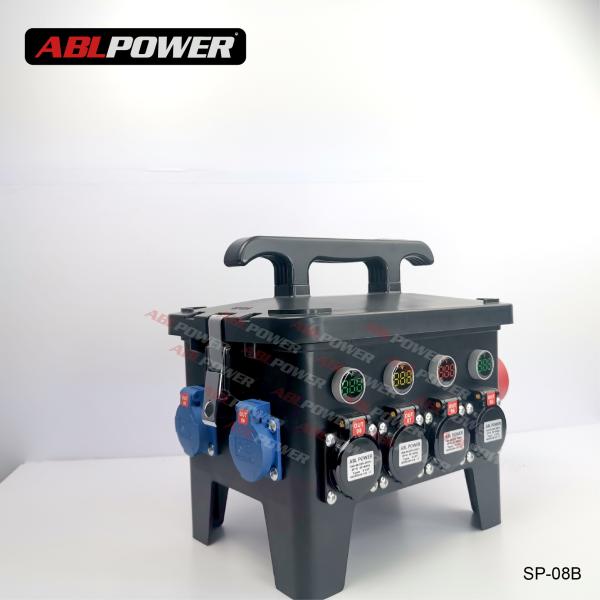 Vlotage Meter Display 8 Way Output 3P 16A Power Distro Boxes