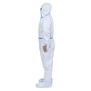 Lightweight Disposable Isolation Gowns White Disposable Coveralls