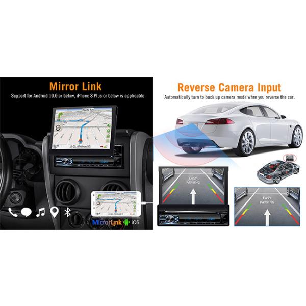 7 Color RGB Light Single Din Car Radio 7 Inch Single Din Retractable Touch Screen IPS