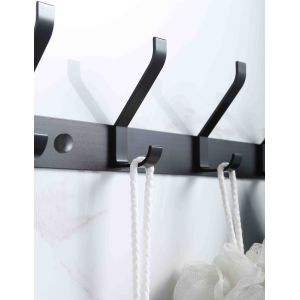 Double Hooks Aluminium Wall Hooks For Mudroom Bathroom Entryway