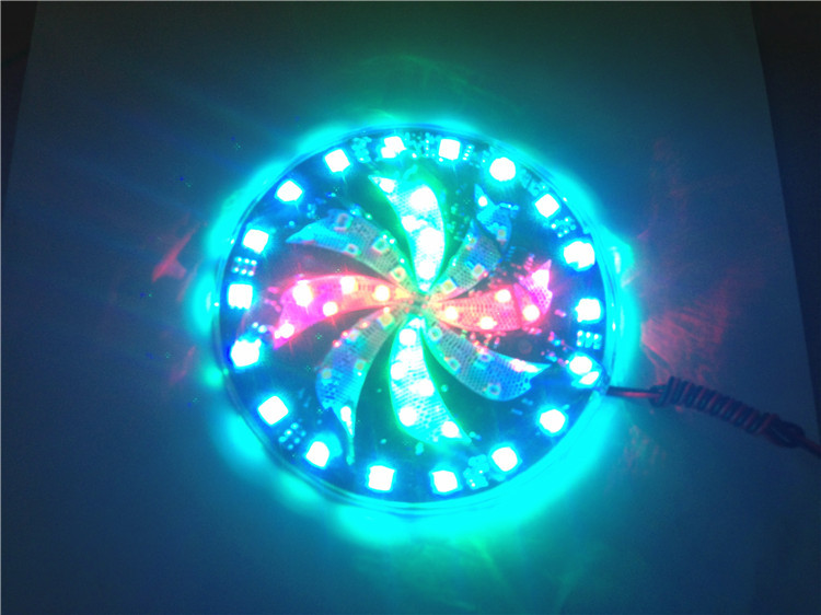 China Big size Windmill strobe and Angel eyes flash Rainbow color hot wheels LED flashing light wholesale
