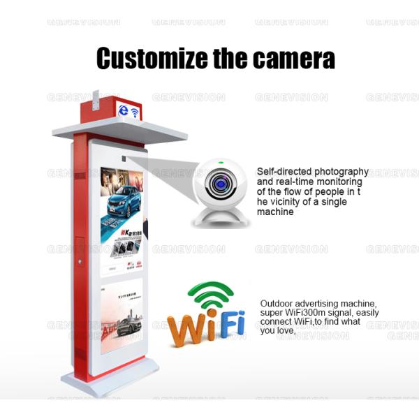 3G Smart Road Sign Vertical Digital Signage Bus Stop Ad Player Taxi Station Advertising Standee