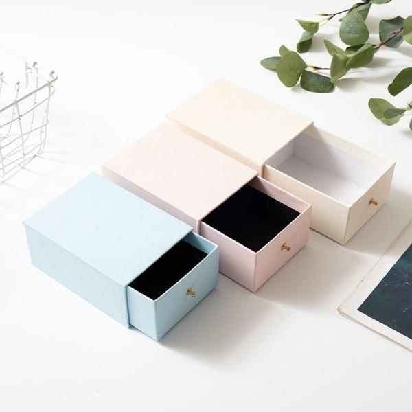 Premium Custom Logo Cardboard Genuine PU Leather Square Ring Bracelet Watch Gift Packing Jewelry Jewellery Set Packaging Display Box with EVA Foam Insert