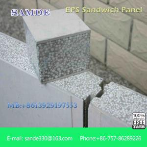 China Fireproof wall insulation materials prefab concrete houses eps sandwich wall panel wholesale
