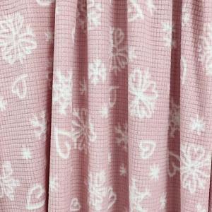 China Soft Jacquard Printed Pink Micro Polar Fabric 160gsm on sale