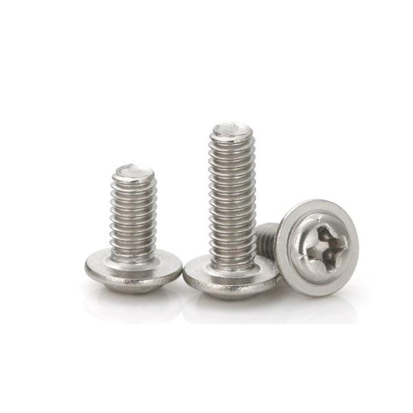 Phillips Stainless Steel Machine Screws , Flanged Button Head Screw ISO9001 Approved