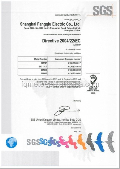 MID Approved Three-Phase Modbus Energy Meter EM737 CT 3*230/400V 10 100 A