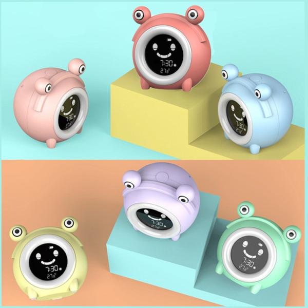 Green Frog Kids Alarm Clock 14.5*8.6*13CM wake up light ABS Material