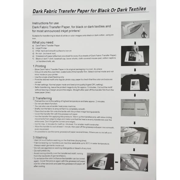 A4 140gsm Inkjet Heat Transfer Paper For Clothing