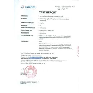 Sanming Audio Enterprise (Kunshan) Co., Ltd 三明电音企业 Certifications
