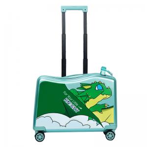 China NHL021-7 high quality PC 20 inch kids scooter trolley case 3D cartoon travlling universal wheel  suitcase on sale
