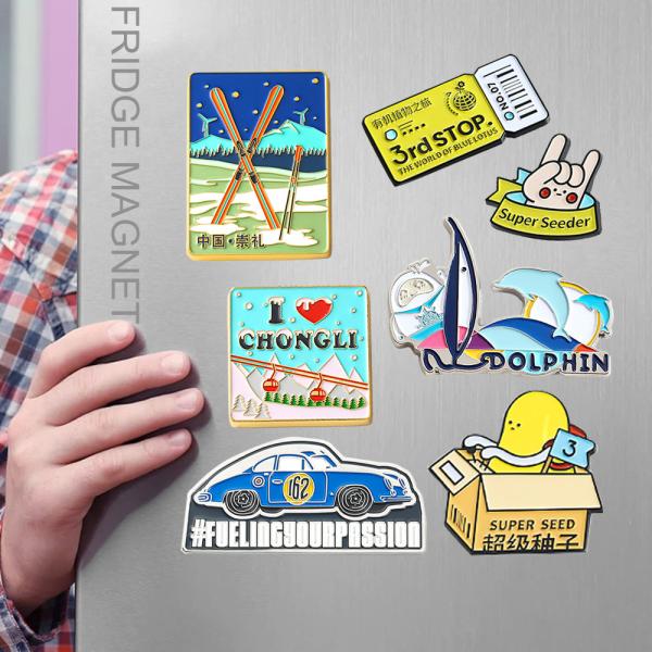 Custom Design 3D Metal Photo Fridge Magnet Tinplate Refrigerator Fridge Magnets