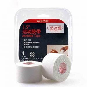 China 4PCs 3.8cmX9.1m Zigzag Edge Athletic Sports Tape Cotton Sports Bandage on sale