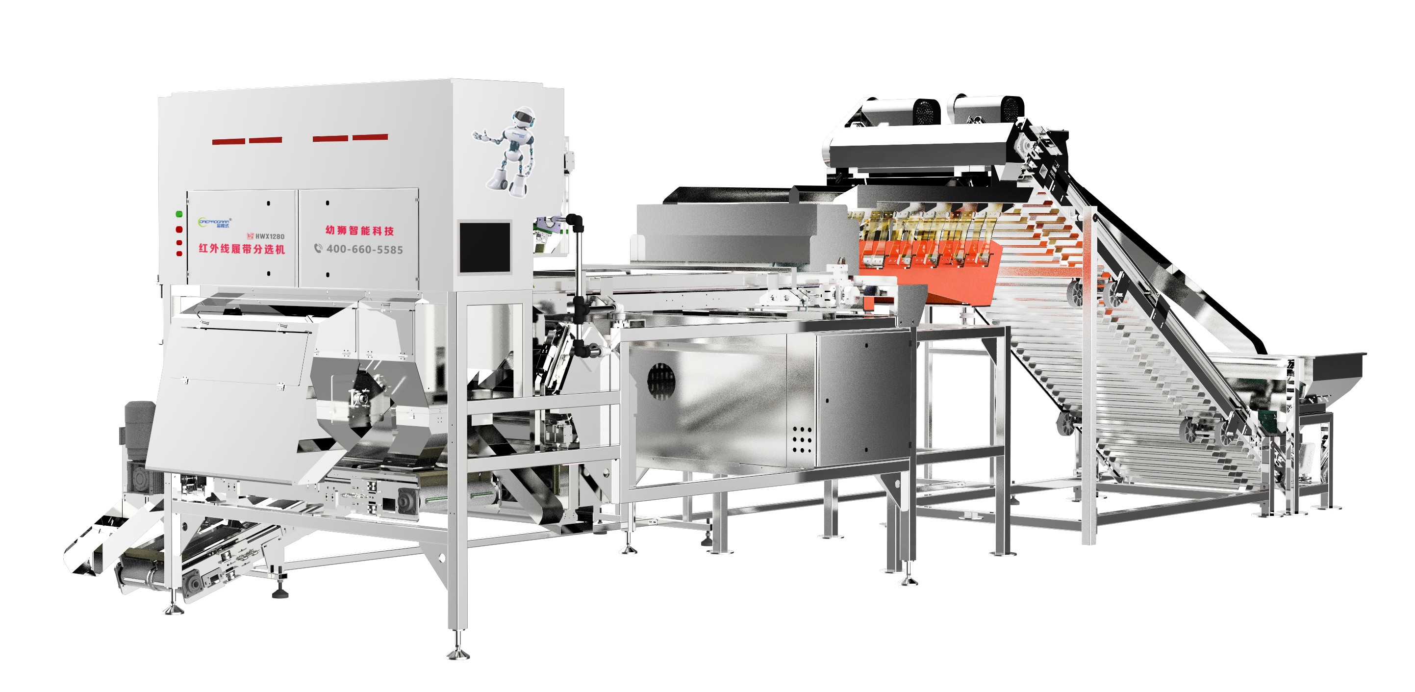 China 64 Ejectors 1.5 - 3.5 T/H Low Consumption And High Efficiency Nuts Fruit Color Sorter wholesale