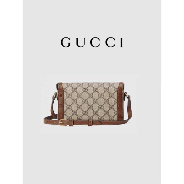 9.5oz GUCCI Horsebit 1955 Mini Bag Ladies Wallet Beige ebony