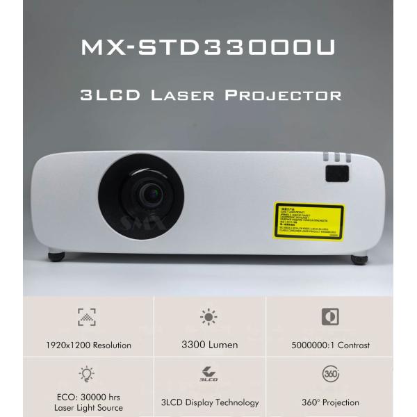 3300 Lumen Conference Room Projector Ultra Bright 4K Business Projector Full HD