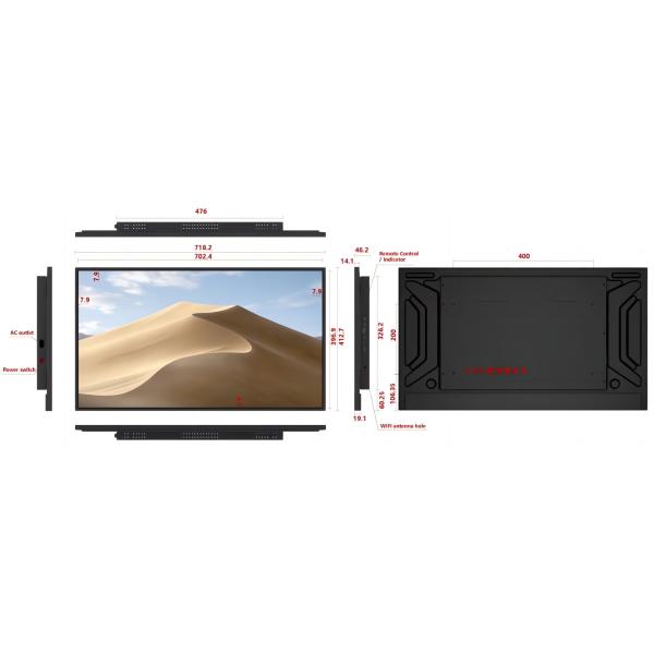 32 Inch Outdoor Indoor Digital Menu Board 1920x1080 Restaurant Slim Bezel