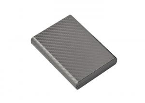 China Carbon Fibre Metal Leather Credit Card Wallet Holder Rectangle Souvenir Gift wholesale
