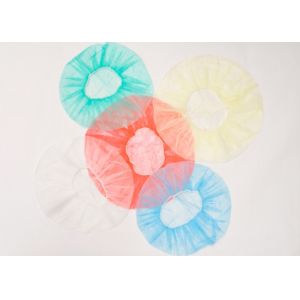 Single Elastic Breathable Round Non Woven Bouffant Cap