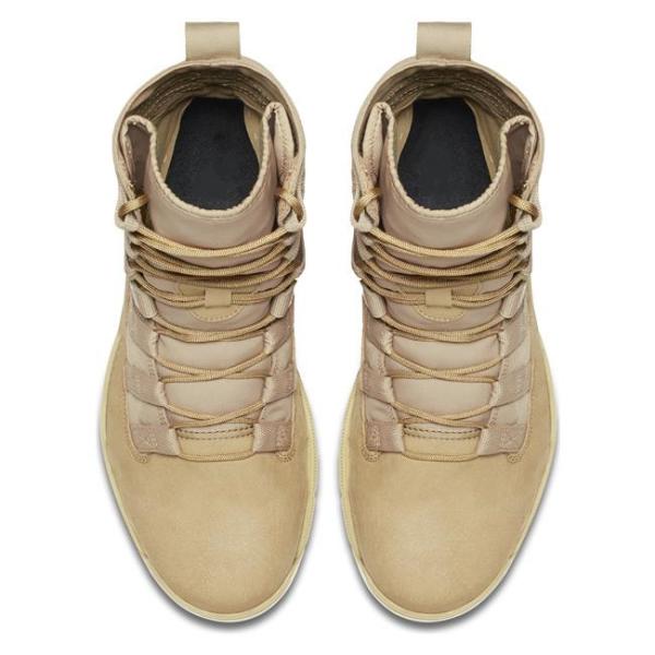 Khaki Genuine Leather Upper Boots Nylon Reinforced With Rubber Outsole