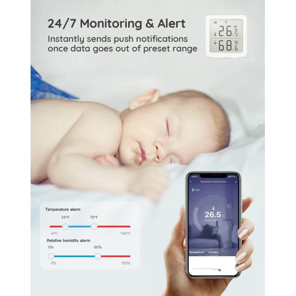 Tuya Wifi Temperature&Humidity Sensor Work With Alexa Indoor Hygrometer Thermometer lcd Display Intelligent Linkage For