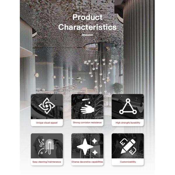 OEM Water Ripple Sheet Wave Bright Corrugated Stainless Steel Metal Plate