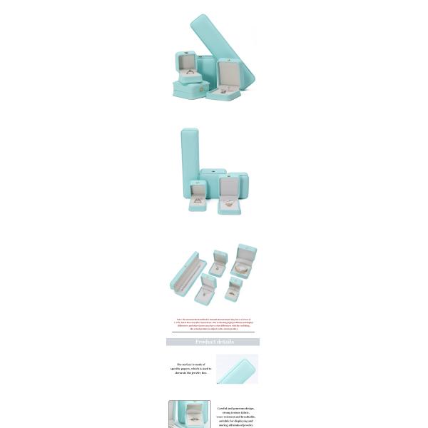 Round Corner Arc Shaped PU Leather Luxury Jewelry Box Set with Crown Ornament