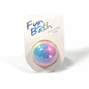 China 115G OEM ODM organic fizzy bubble hademade bath bombs Plastic packaging  bath ball on sale