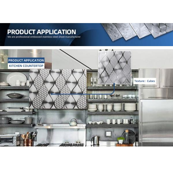 Ss Embossed Metal Sheets Stainless Steel Plate 4 X 8 Decorative Interior Wall Paneling