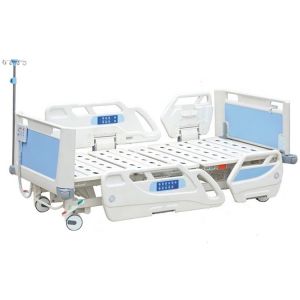 China Adjustable Eight Functions Electric Hospital Nursing Bed CPR Home ABS on sale