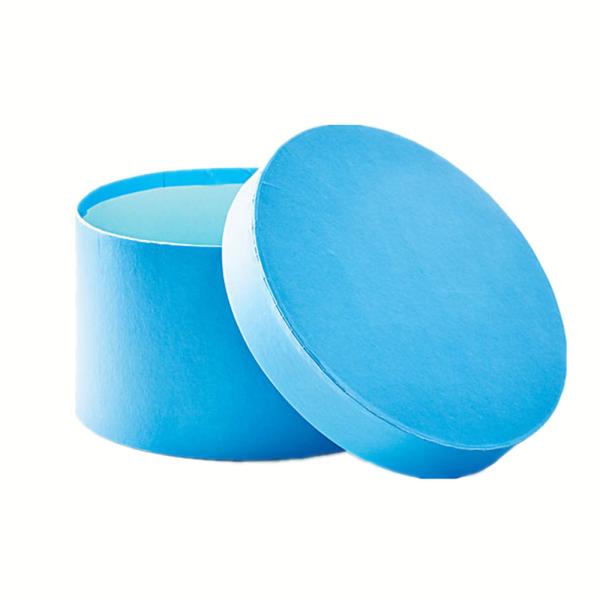 Custom Cardboard Tube Packaging Blue Color Matte Finish Round Cylinder Gift Pack