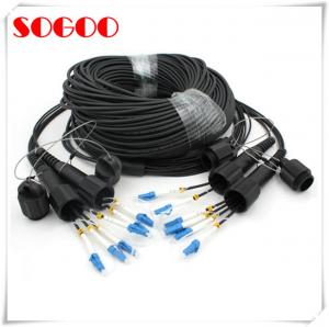 China Black Outdoor Armored Fiber Patch Cord FTTH SC/LC/FC/ST Simplex Fiber Count on sale