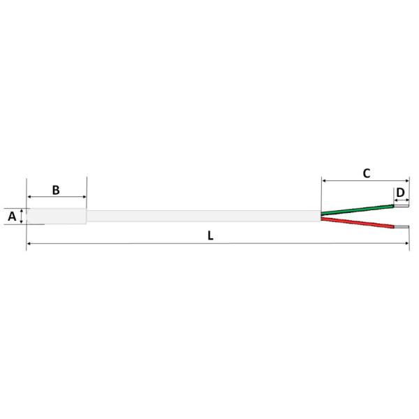 Cylinder Head Underfloor Heating Thermistor 3950K 1% 10K Temperature Sensor With 3M PVC Cable