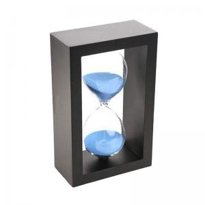 China Big Sand Timer Hourglass Wooden Stool Pine Material For Souvenir And Festival Gift on sale