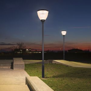 China Surface Mount Garden Pole Light Round Shape Galvanised Street wholesale