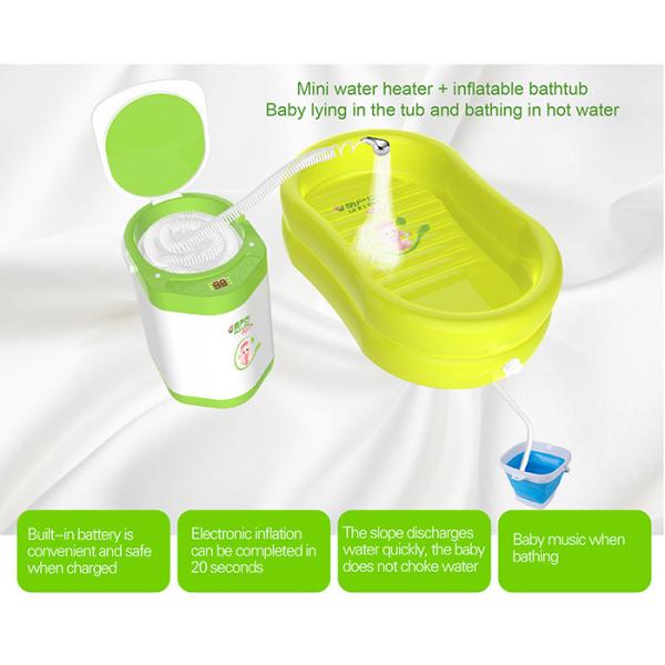 Music Function BPA Free Inflatable Baby Bathtub European Standard PVC Material