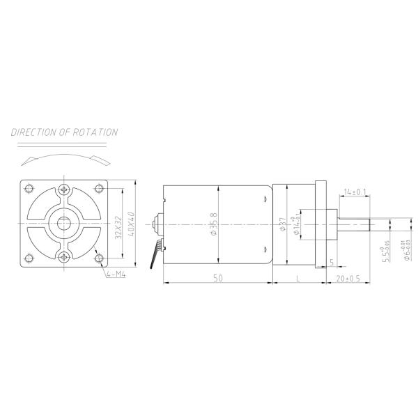 Rhino Gb37 Brushless DC Gear Motor 6Rpm Micro 18V 12V High Rpm DC Motor 800rpm 500rpm